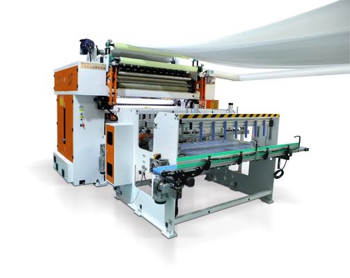 Wood Pulp Raw Material Facial Tissue Paper Production Line with Steel To Steel Embossing Device and Wrapping Machine