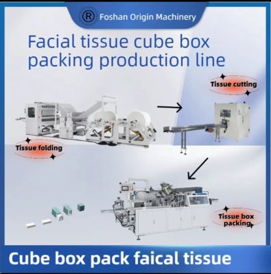 품질  Facial Tissue Cube Box Packaging Machine Production Line 공장
