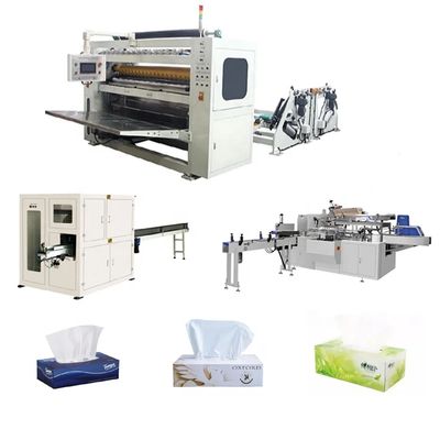 Used V fold facial tissue folding machine with high speed automatic packing machine