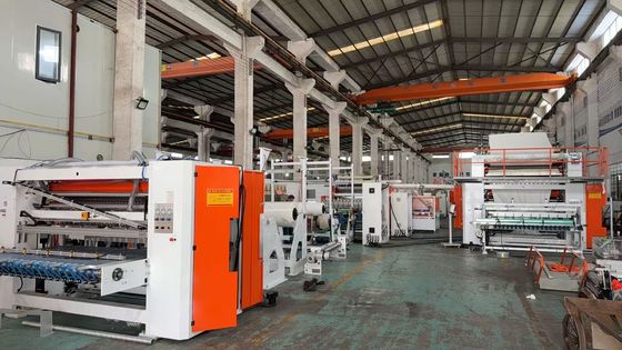 Wood Pulp Raw Material Facial Tissue Paper Production Line with Steel To Steel Embossing Device and Wrapping Machine