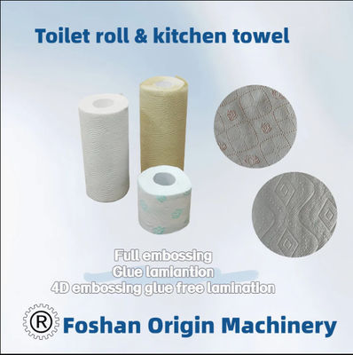 Toilet Roll / Kitchen Towel Automatic Production Line Jrt Maxi Rewinding Machinery