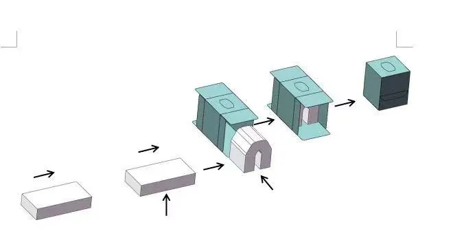얼굴 조직 큐브 박스 포장 기계 생산 라인 1