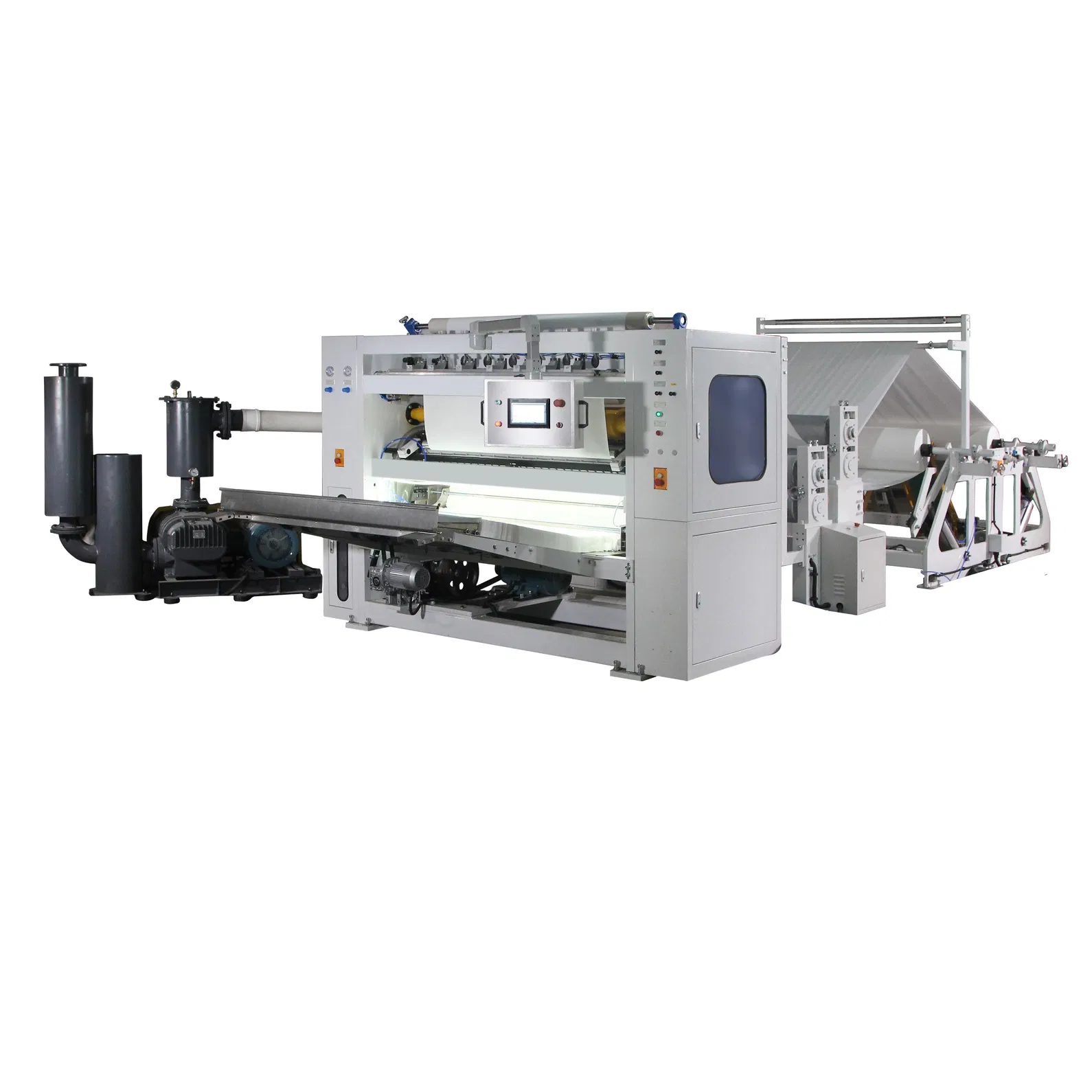 110 meters/min V fold folding machine with Frequnecy Converter Speed Adjust and Servo Motor Control 1